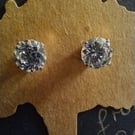 Sparkling 8 mm Beautiful Swarovski Zirconia Earrings