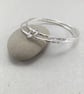 Double Hammered Silver Bangles - Image 1