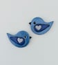 Cute Clay birds, fridge magnets, kitchen gift for a bird lover