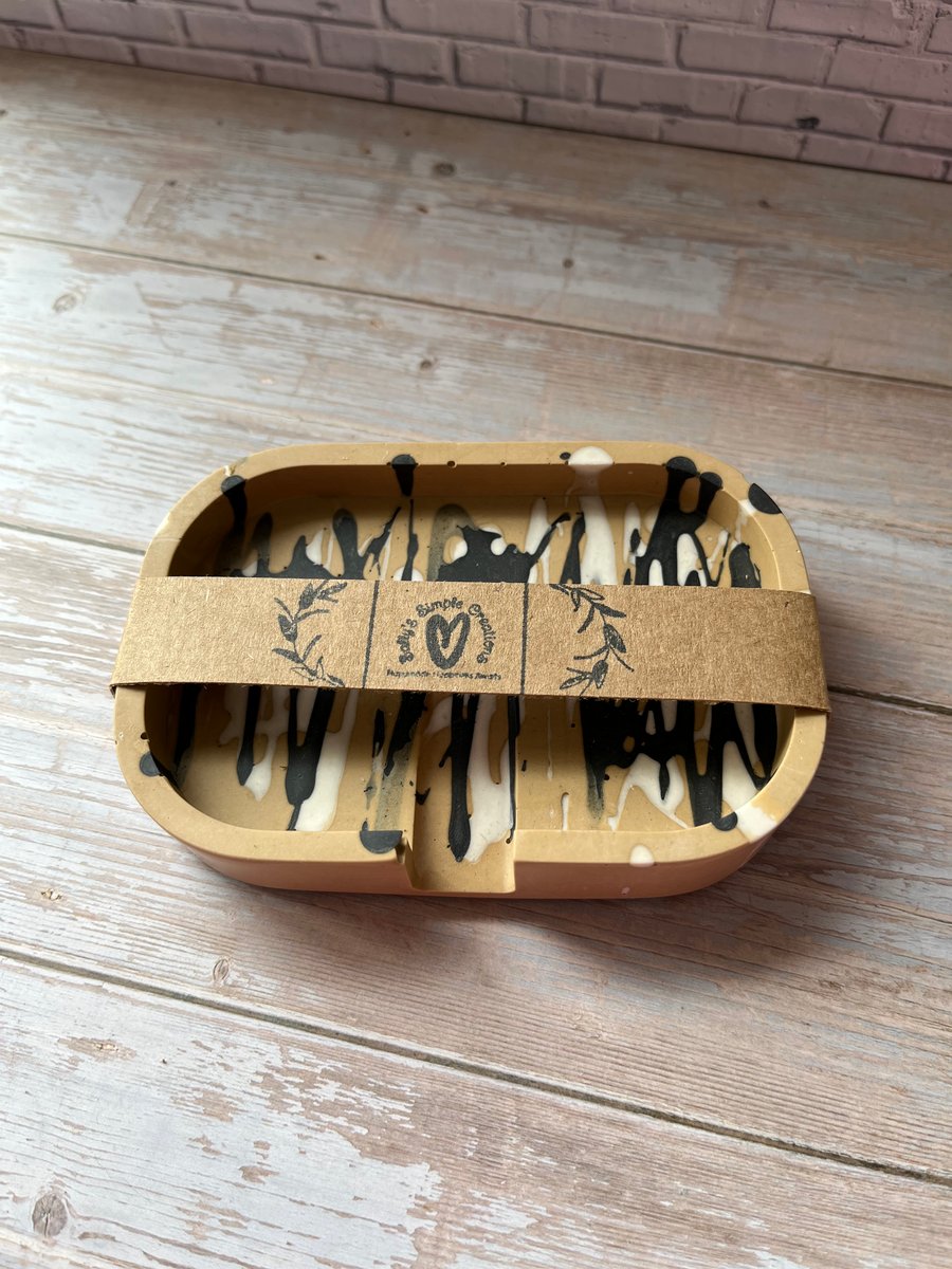 Brown Graffiti Style Soap Dish