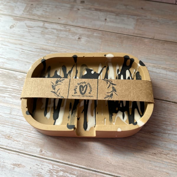 Brown Graffiti Style Soap Dish