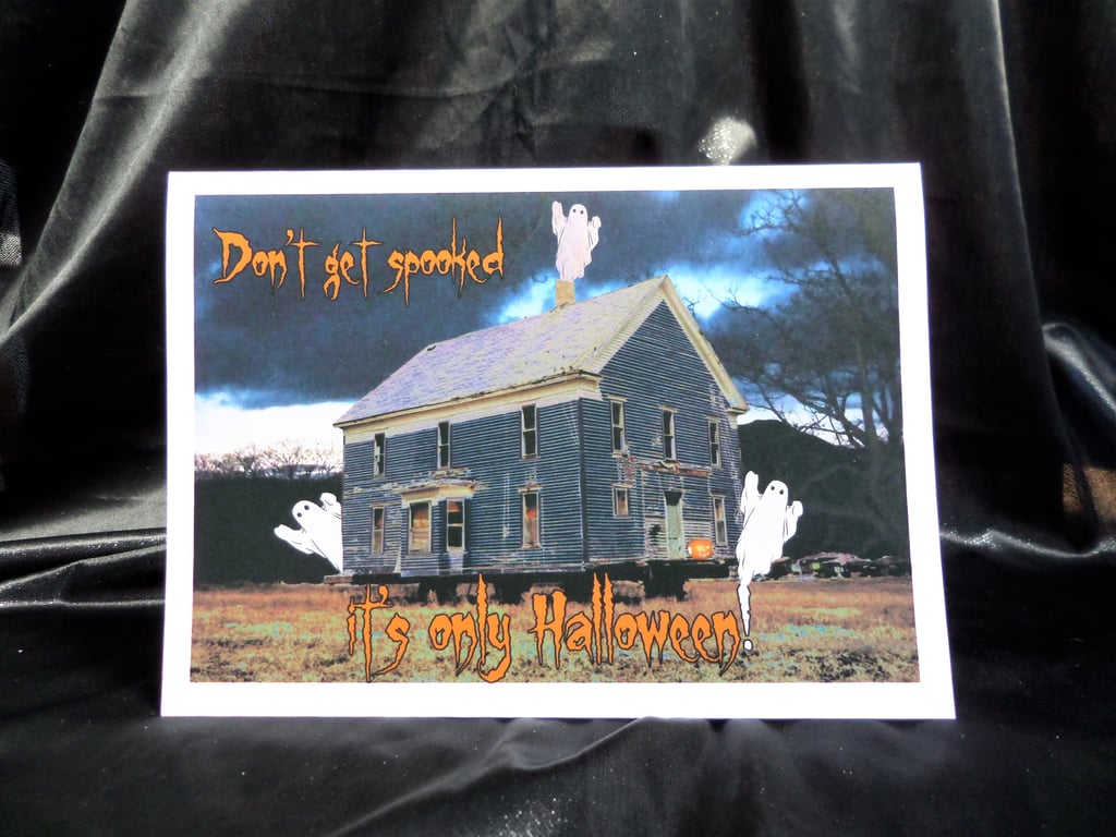Haunted House Halloween Card