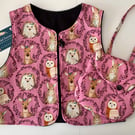 Cute Toddler Vest Style Gilet - woodland animal  design - age 3 years 
