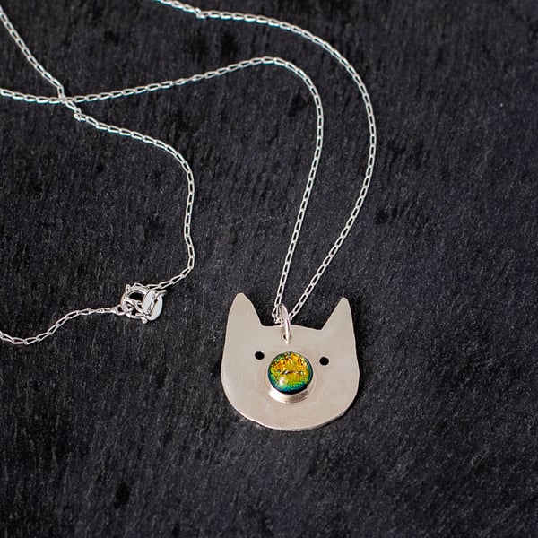 Silver Cat Pendant (SSP59)