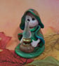 Tiny Lightbringer Gnome 'Keryss' with lamp OOAK Sculpt - Image 3