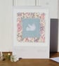 Flying Dove, miniature applique with hand embroidered details for any occasion - Image 1