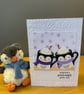 Handmade Christmas Card – Winter is Warmer With You - Penguin Mug Christmas Card