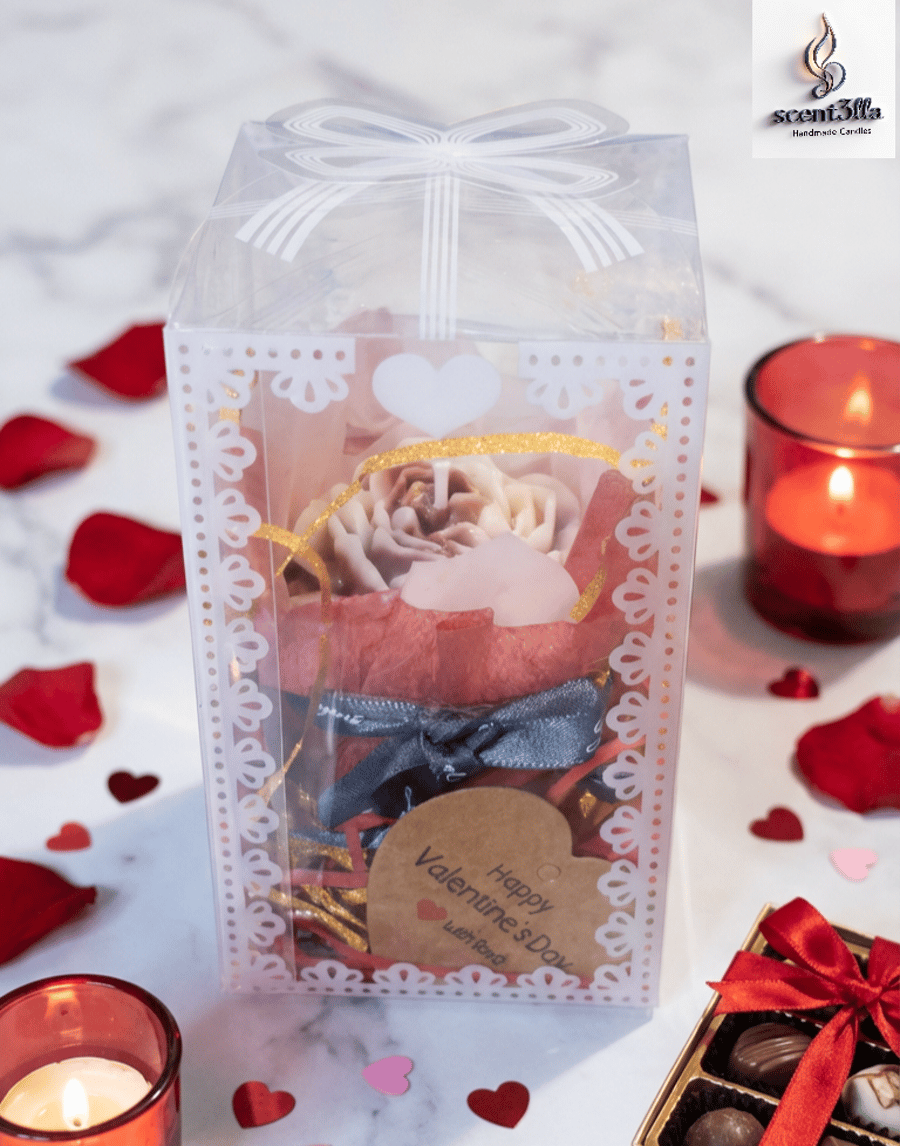 Boutique Flower-Shaped Candle - "Just For You" Decorative Scented Candle