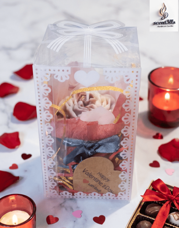 Boutique Flower-Shaped Candle - "Just For You" Decorative Scented Candle