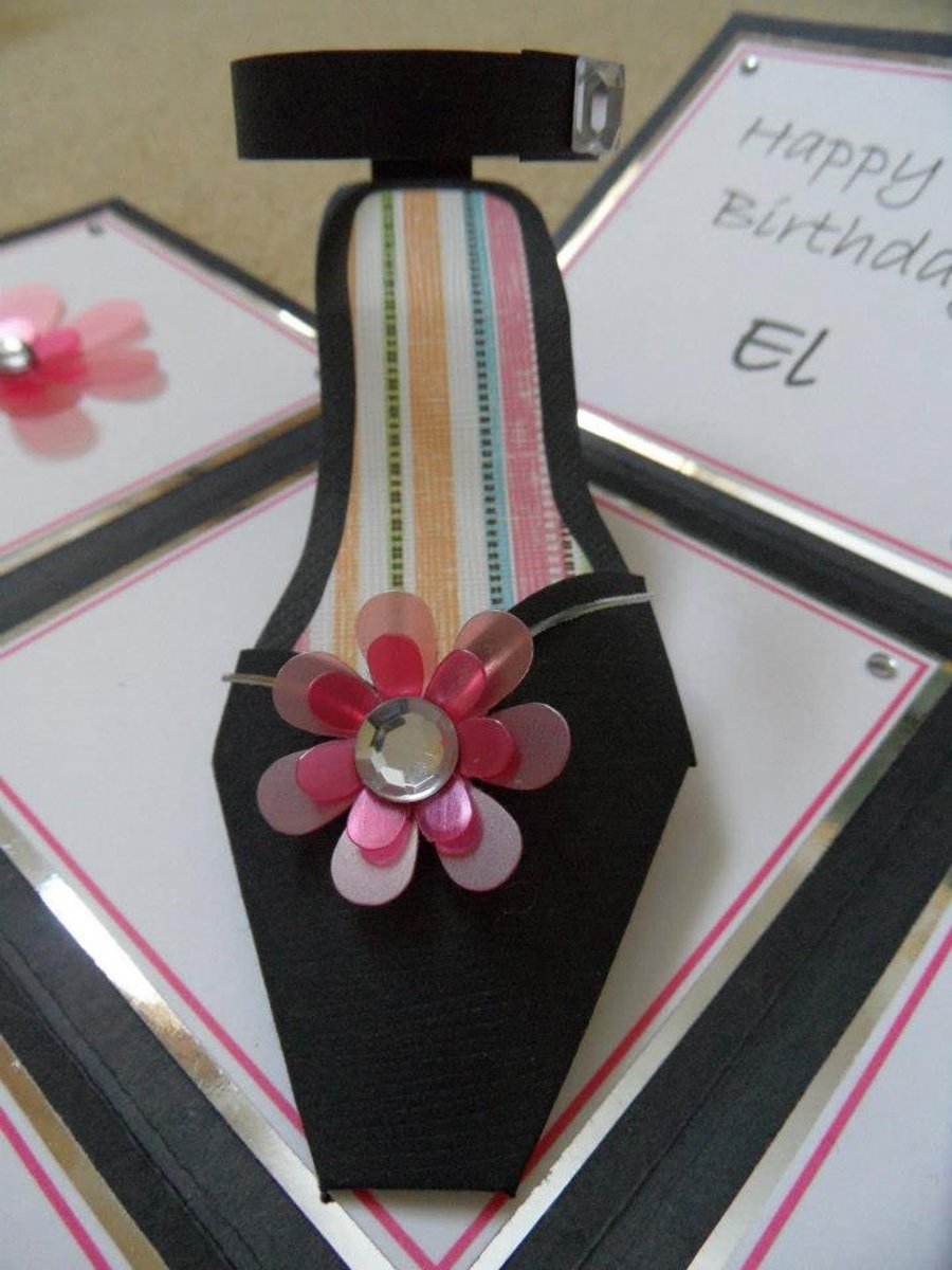 3D shoe birthday keepsake card