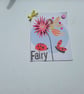 Any occasion cards. Notelets. Set of 4 fairy themed card toppers. Ref 257.  - Image 5