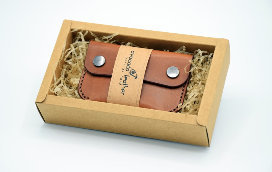 Leather card holder - Minimalist card case - Business card holder