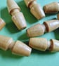10  Lt Brown Traditional Toggle Duffle  3.5cm Wood Buttons   NO holes - Image 1