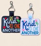 Be Kind to One Another Keyring - Embroidered Bag Charm - Image 1