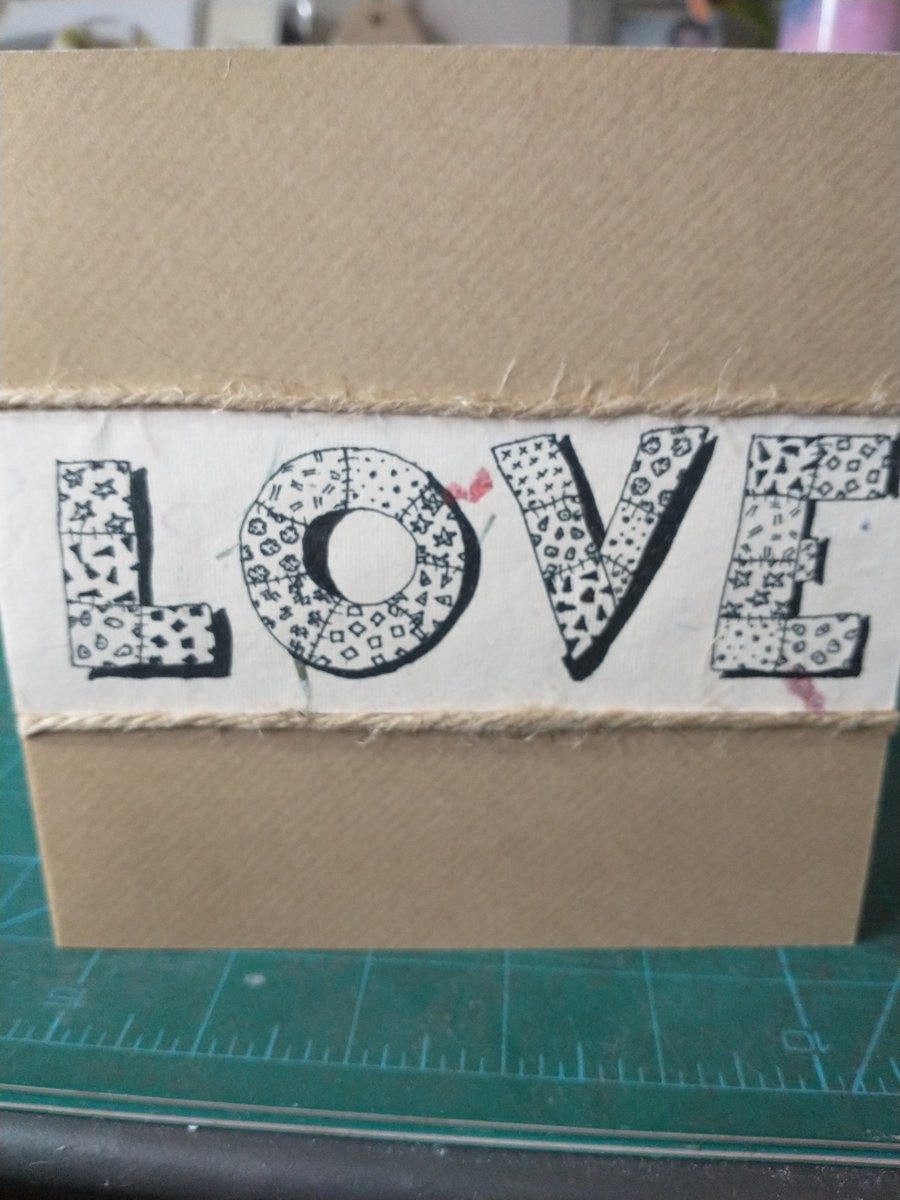 Blocky love card