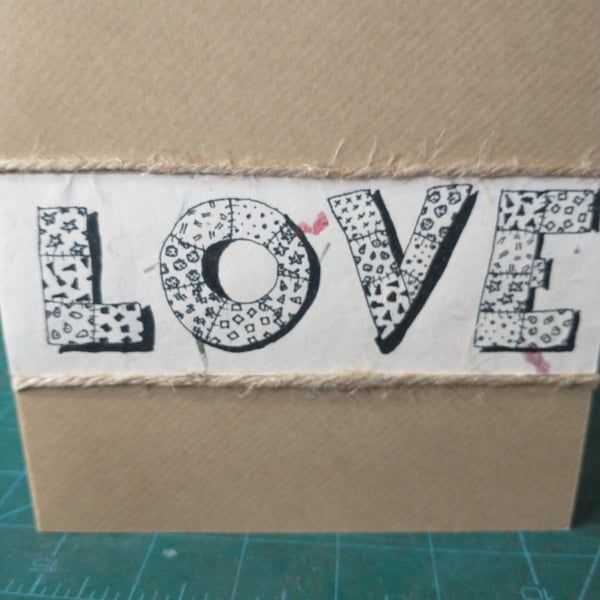 Blocky love card