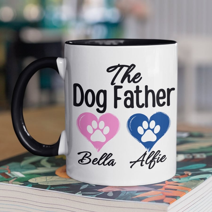 Personalised Dog Dad Mug- The DOG Father - Personalised Gift Present For Dog Dad