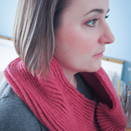 Pink Ripple Infinity Cowl