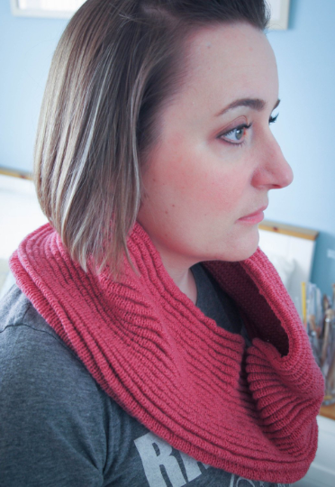 Pink Ripple Infinity Cowl