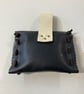 Small Pouch - Navy Blue Leather Medieval Style - Dragon closure FREE SHIP - Image 2