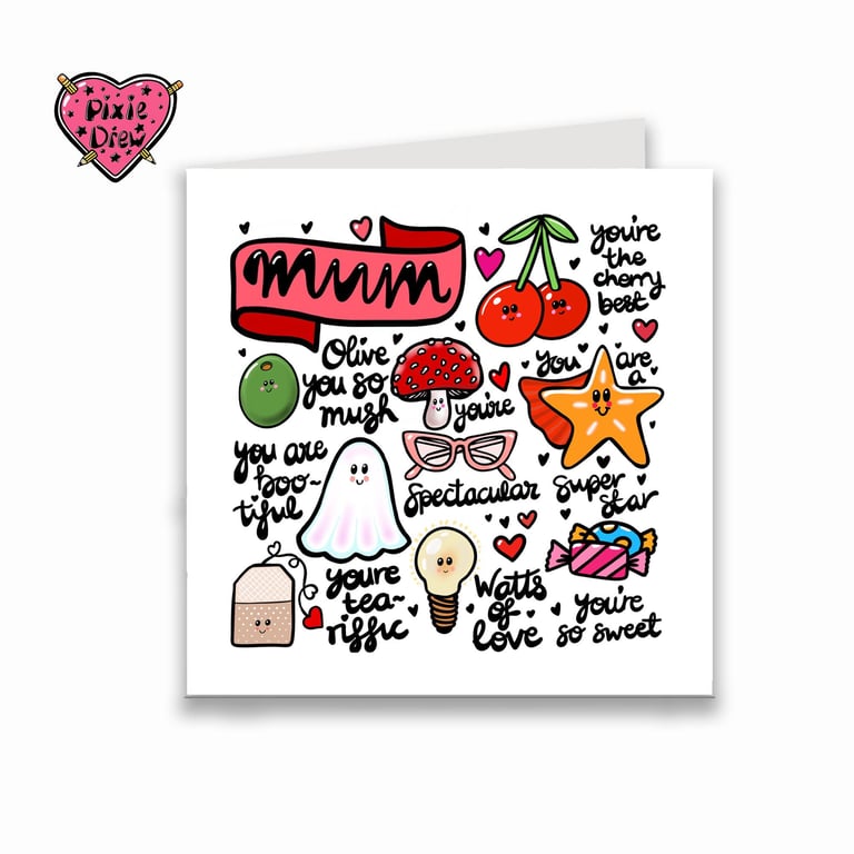 Funny Mothers day card, mum, Punny mum birthday card