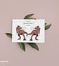 Dinosaur Wedding Card - Wedding Card, Mrs and Mrs card, T-Rex Card, Anniversary