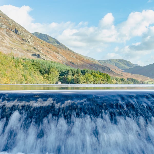 Lake District Greeting Card - Birthday Card - Crummock Water Weirs
