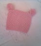 Unisex Baby's Hand Knitted Hat with Pom Poms, Baby Shower Gift, Custom Make - Image 3