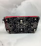 Skeletons makeup bag, Gothic zip bag, 2 size options, Handmade - Image 5