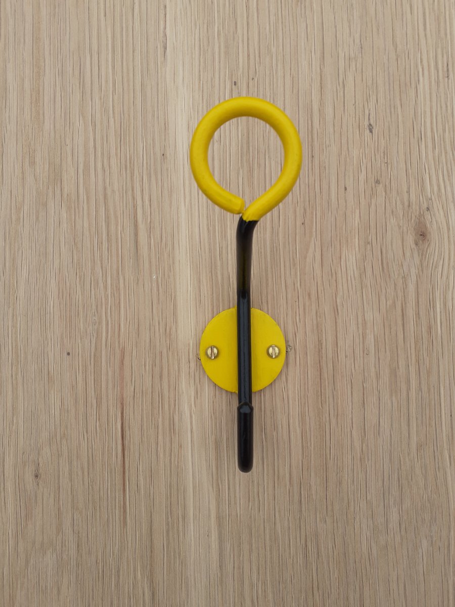 Colour bright coat hook, Yellow