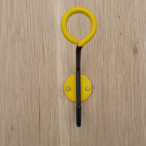Colour bright coat hook, Yellow