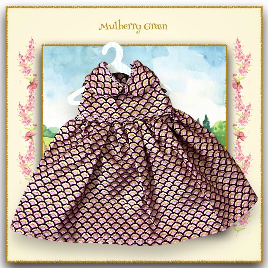 Pink and Gold Scallop Dress