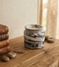 Black & White Marble Effect Eco-resin Scented Candle Jar - Image 2
