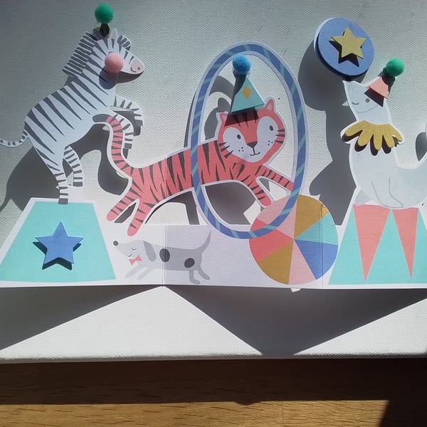 Circus themed card. Any occasion card. Ref 274