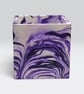 Purple Square Plant Pot - 10 cm Unique Violet Marbled Planter - Image 10