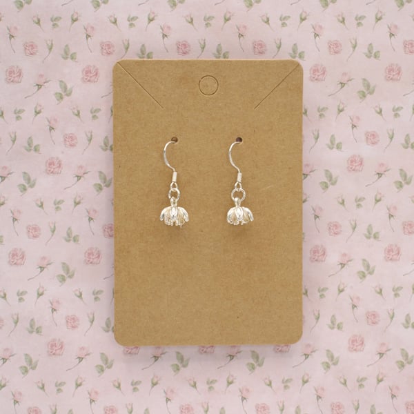 Silver Plated Flower Earrings