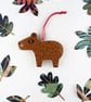 Capybara Christmas tree hanging decorations, cute animal stocking filler.