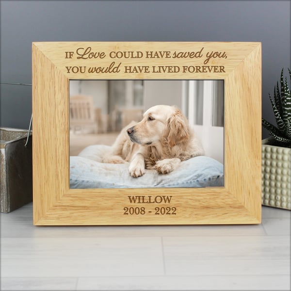 Personalised Pet Memorial 6x4 Photo Frame, Dog Memorial, Pet Loss, Pet Grief