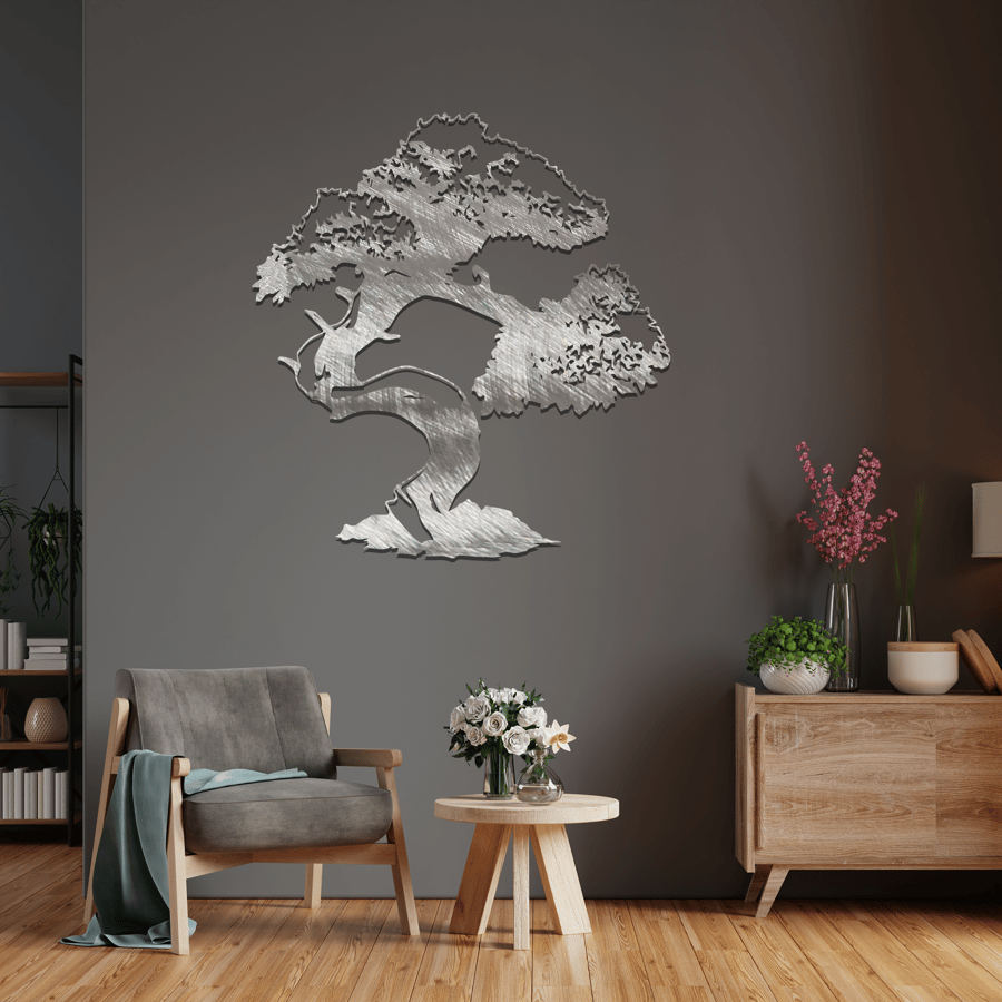 Metal Bonsai Tree of Life - Unique Wall Decor & Unique Metal Birthday Gift