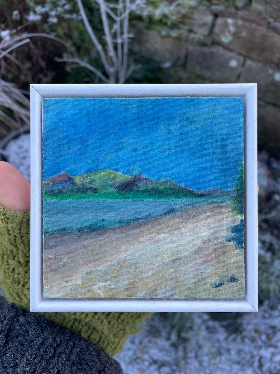 Small Framed Oil Painting on Linen, Bassenthwaite Lake District