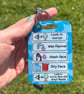 Blue Wash Face Routine PVC Card 5 Step Visual Checklist Lanyard Friendly - Image 2