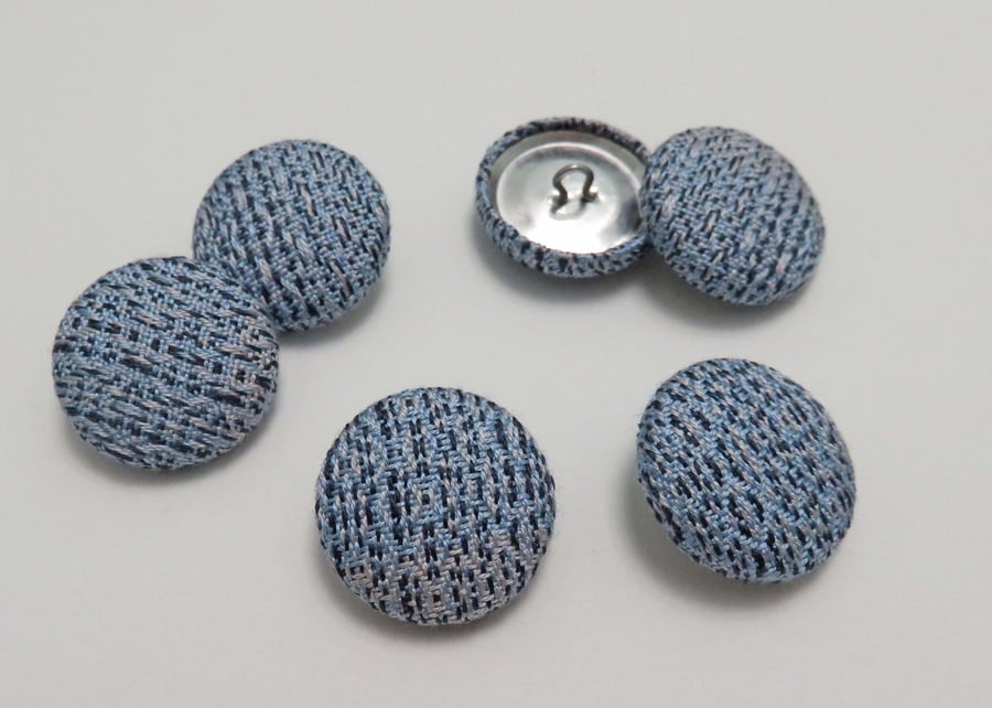 Blue Silk Buttons 