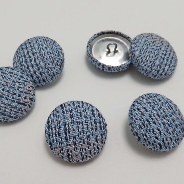 Blue Silk Buttons 