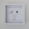Wedding Gift: Personalised Sea Glass Bird Art