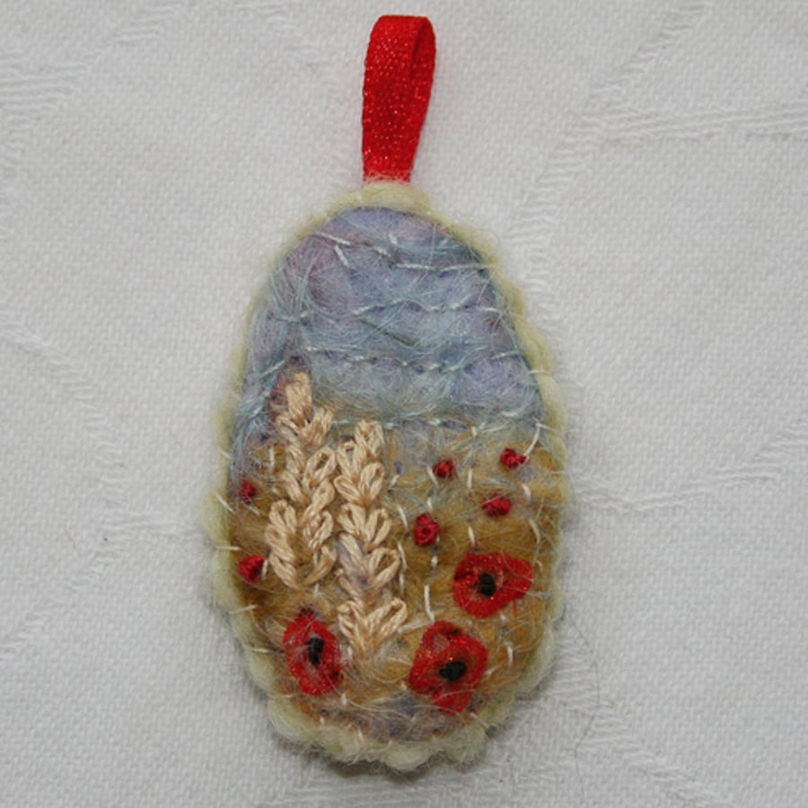 Poppies in the Harvest - Pendant/Fob