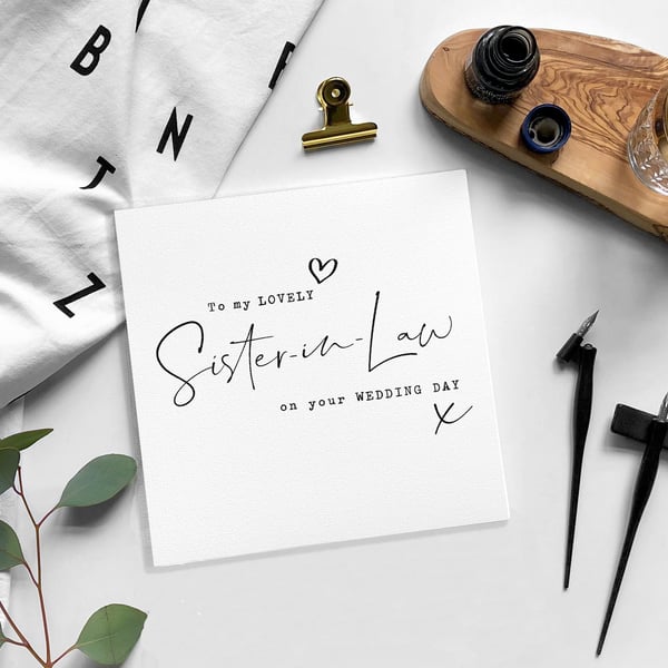 SISTER-IN-LAW Wedding Day Card