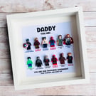 Dad Daddy Superhero Marvel Minifigures Frame