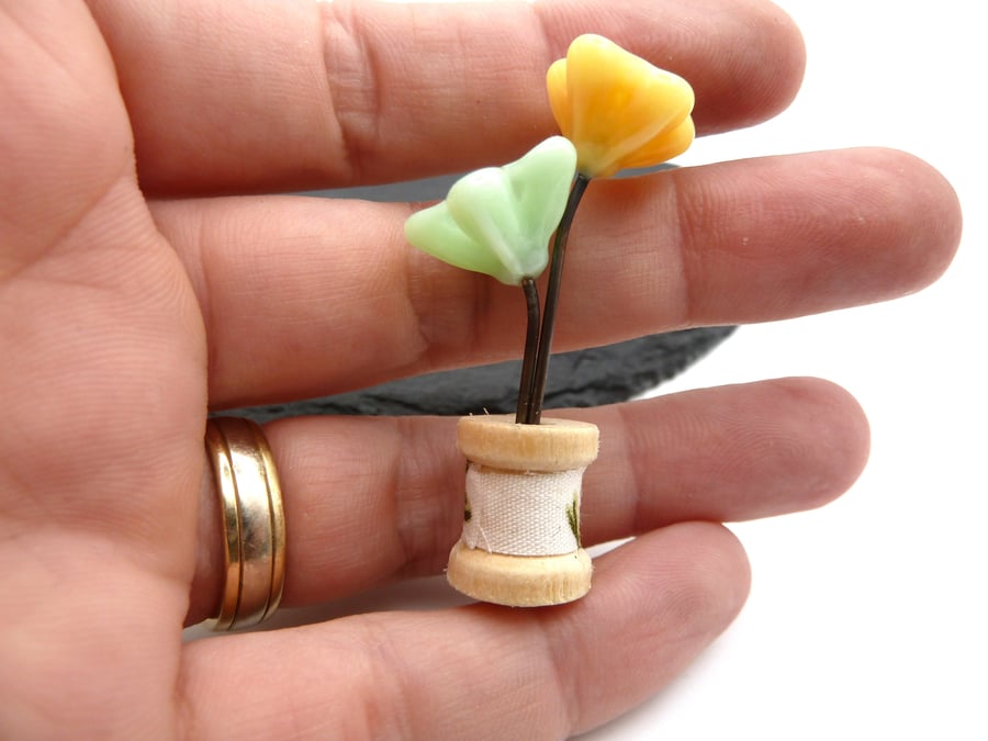 small glass flower gift