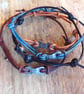 Single Bike Chain Link and Leather Bracelet 