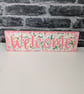 Hand painted Wooden Welcome sign - Image 3